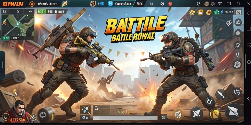 Gameplay menegangkan dalam pertarungan Battle Royale.