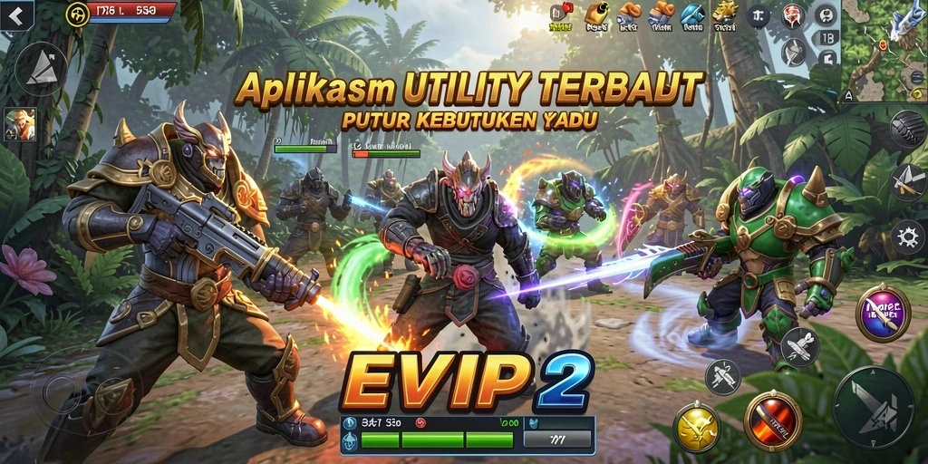 Tampilan antarmuka aplikasi EVIP2 yang sederhana dan fungsional.