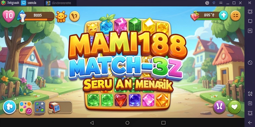 Gameplay seru MAMI188 dengan grafis colorful dan tantangan Match-3.