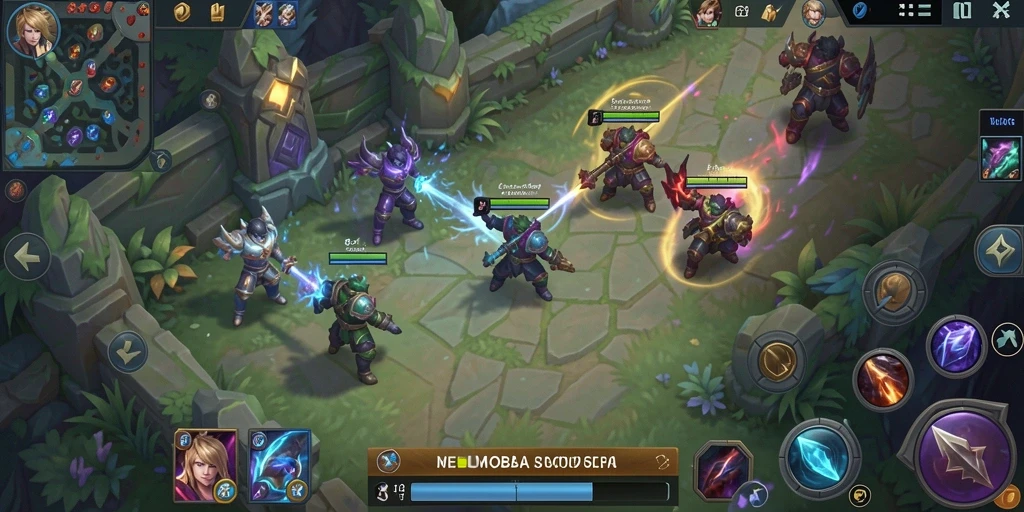 Tangkapan layar gameplay MOBA yang mendebarkan dari MELODY77.
