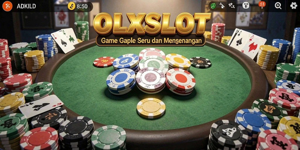 Tampilan gameplay seru di OLXSLOT dengan kartu Gaple.