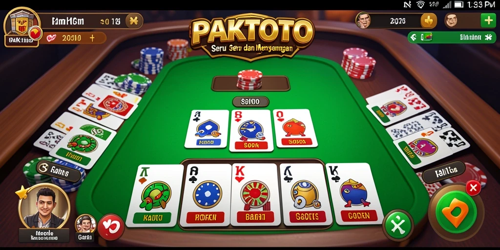 Tampilan screenshot PAKTOTO yang menampilkan gameplay Gaple yang seru.