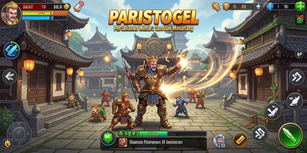 Tampilan gameplay menara pertahanan yang seru dan strategis.