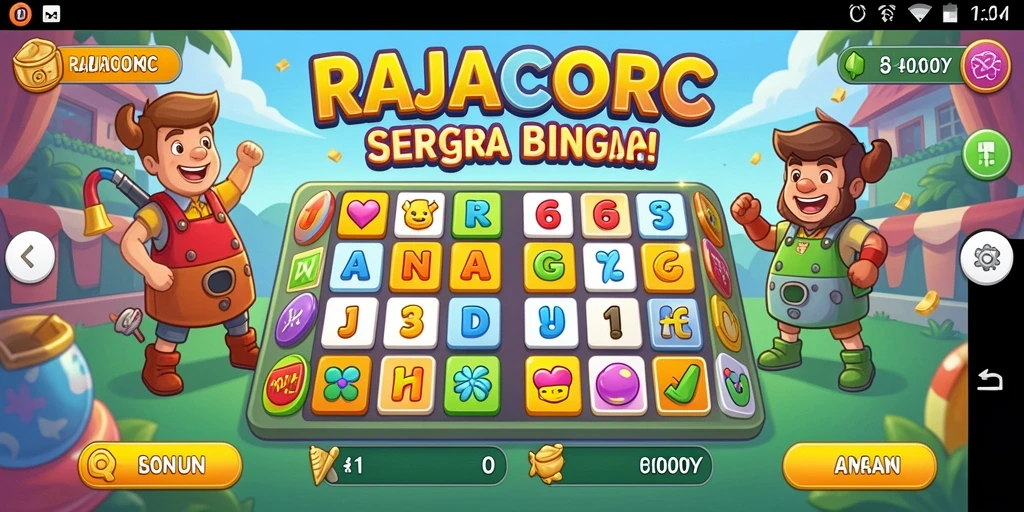 Screenshot gameplay RAJACORC menampilkan aksi seru dalam permainan Bingo.